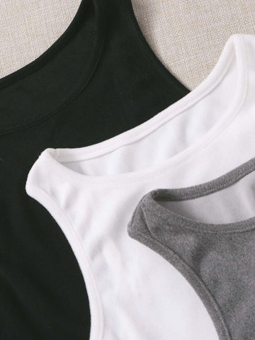 3sets Tank Top & Sweatpants Lounge Set