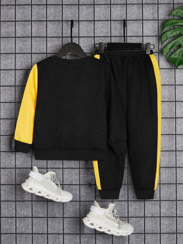 Toddler Boys Letter Graphic Sweatshirt & Sweatpants