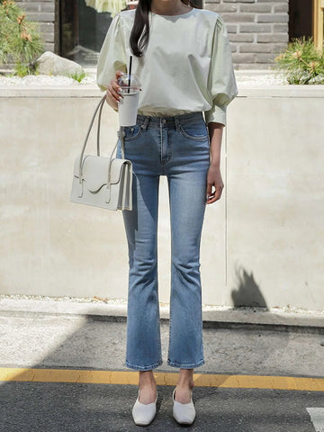 DAZY High Waist Boot-cut Leg Jeans