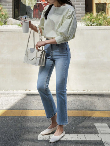 DAZY High Waist Boot-cut Leg Jeans