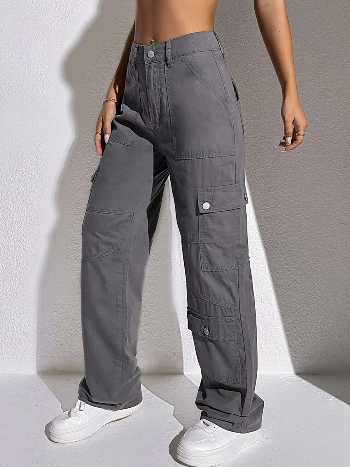 Flap Pocket Cargo Jeans