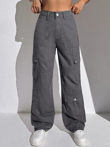 Flap Pocket Cargo Jeans