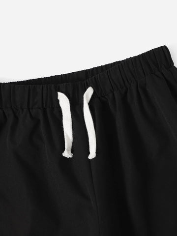 Boys Headphone Print Tee & Drawstring Waist Pants