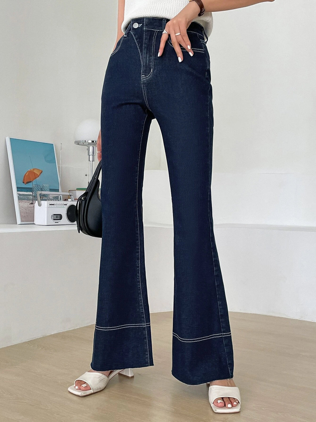 DAZY High Waist Flare Leg Jeans