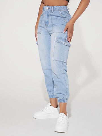 PETITE Flap Pocket Jogger Jeans