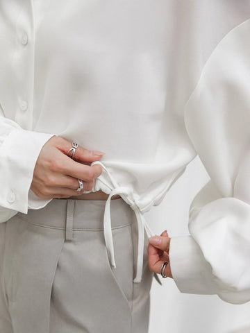 Dazy-Less Drop Shoulder Solid Shirt