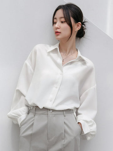 Dazy-Less Drop Shoulder Solid Shirt
