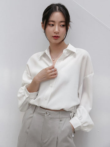 Dazy-Less Drop Shoulder Solid Shirt