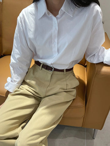 DAZY Solid Button Front Shirt