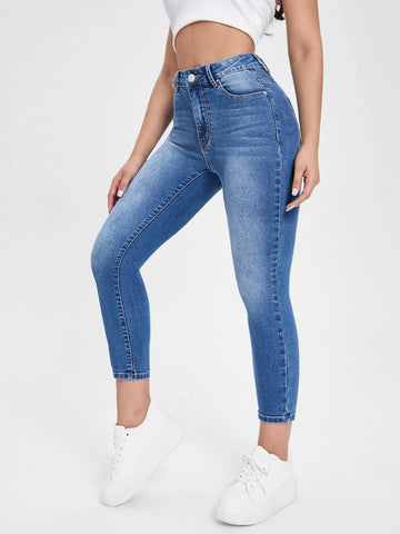 BLUES Slant Pocket Skinny Crop Jeans