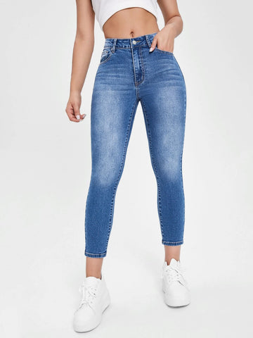 BLUES Slant Pocket Skinny Crop Jeans