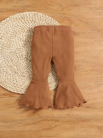 Baby Lettuce Trim Flare Leg Pants