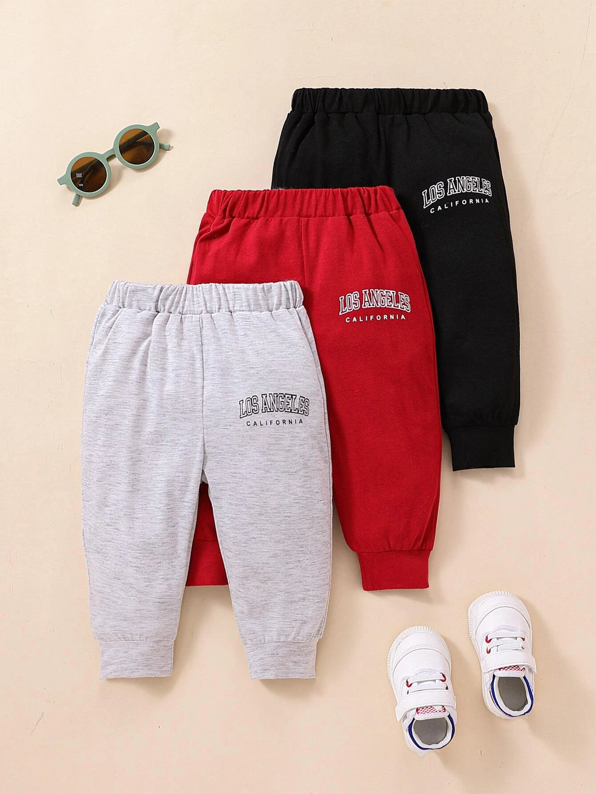 Baby 3pcs Letter Graphic Sweatpants