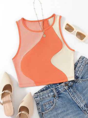 Color Block Tank Top