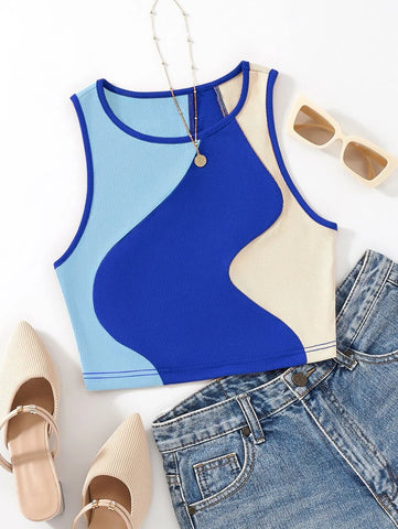 Color Block Tank Top