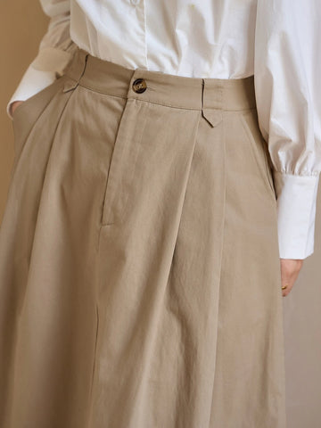 DAZY High Waist Plicated Detail Skirt