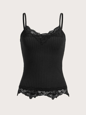 ROMWE STPL Contrast Lace Cami Top