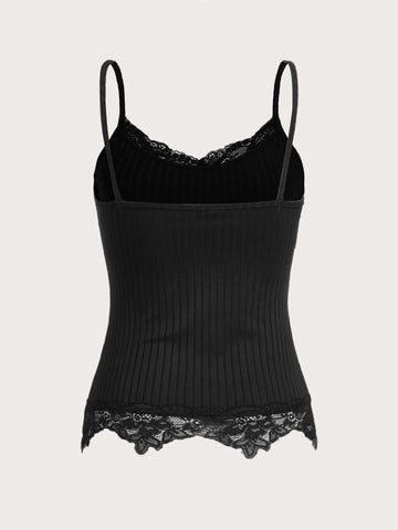 ROMWE STPL Contrast Lace Cami Top