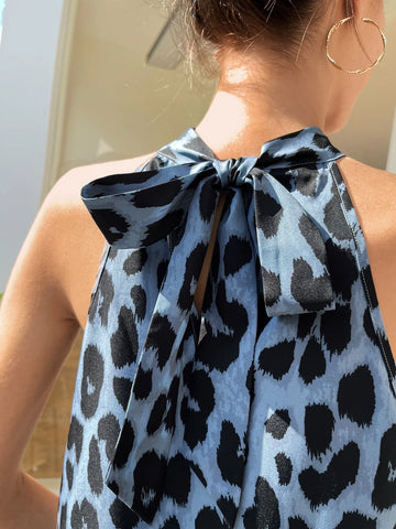 Tie Back Leopard Top