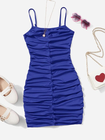 Teen Girls Ruched Cami Dress