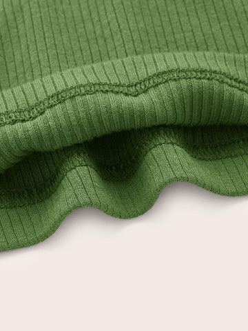 EZwear Solid Rib-knit Cami Top