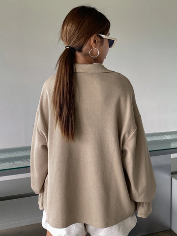 DAZY Solid Flounce Sleeve Tee