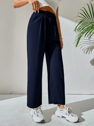 High Waist Pocket Detail Pants