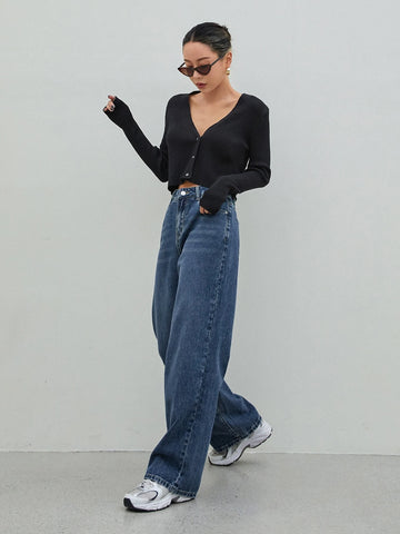 DAZY High Waist Wide Leg Jeans