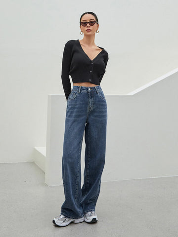 DAZY High Waist Wide Leg Jeans