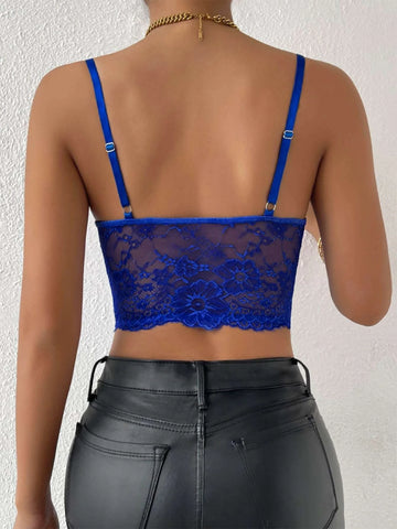 Lace Bustier Crop Cami Top