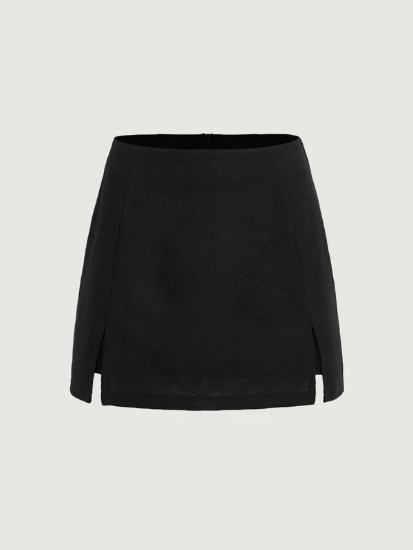 MOD Solid Split Hem Skirt