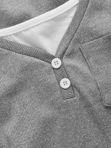 ROMWE STPL 2 In 1 Ribbed Tee