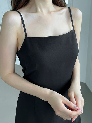 DAZY Solid Cami Dress Without Cardigan