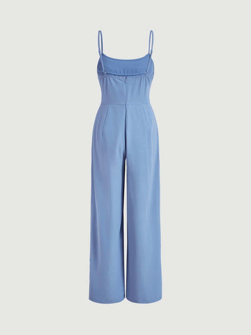 MOD Ruched Press Crease Zip Back Cami Jumpsuit