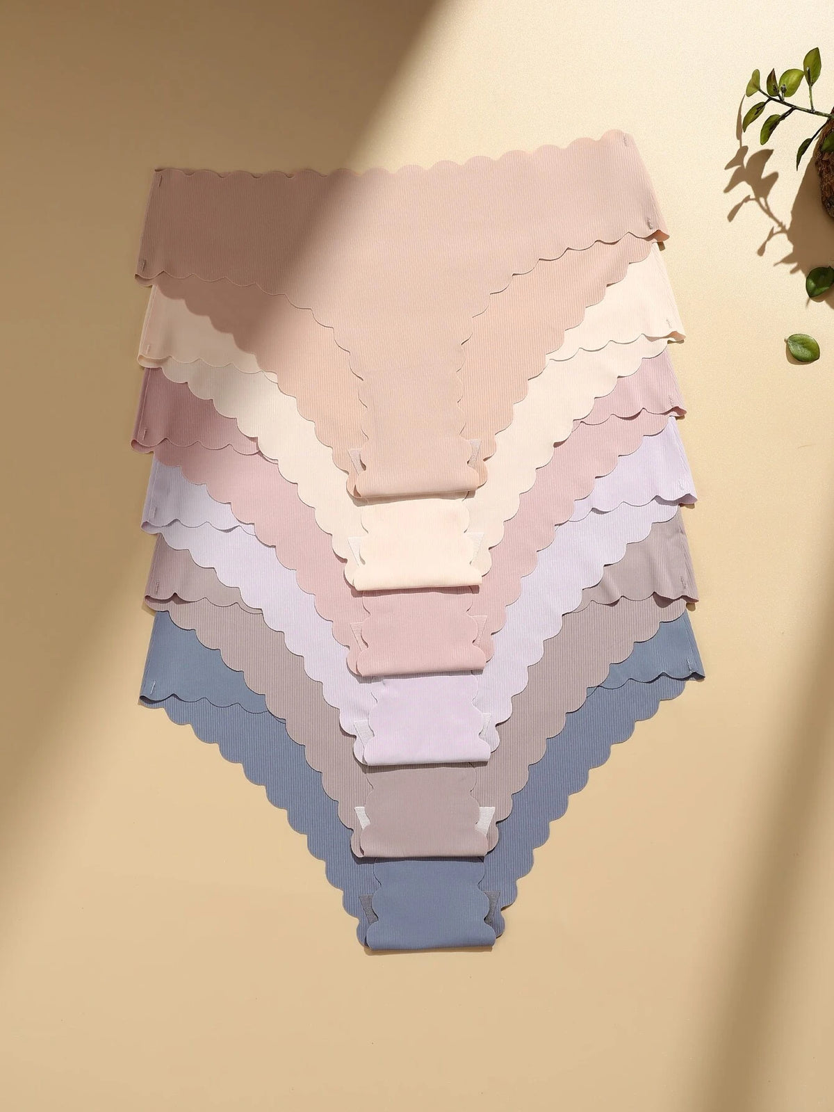 6pack Scallop Trim No Show Panty Set
