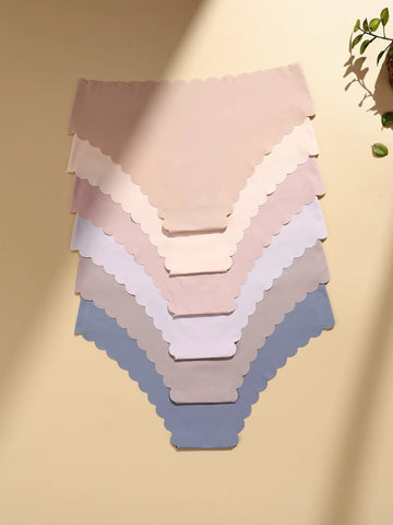 6pack Scallop Trim No Show Panty Set