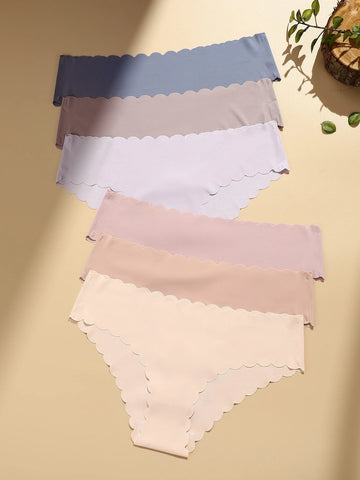6pack Scallop Trim No Show Panty Set
