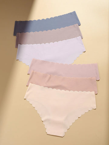 6pack Scallop Trim No Show Panty Set