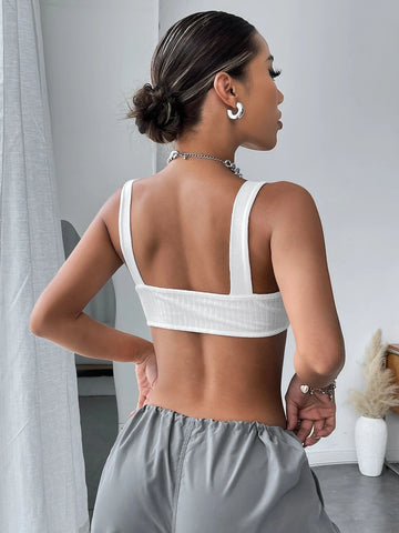 Solid Crop Tank Top