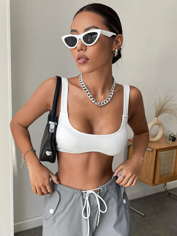 Solid Crop Tank Top