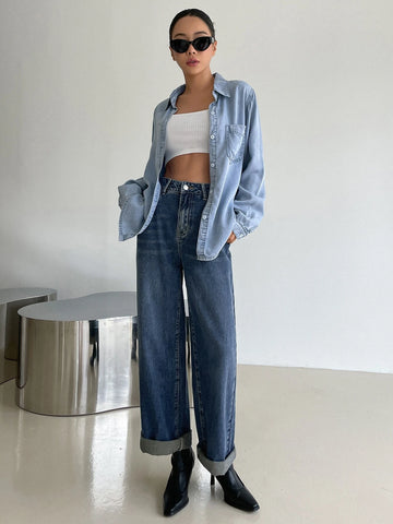 DAZY High Waist Wide Leg Jeans