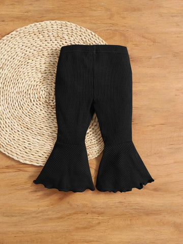 Baby Lettuce Trim Flare Leg Pants