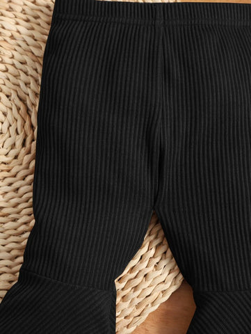 Baby Lettuce Trim Flare Leg Pants