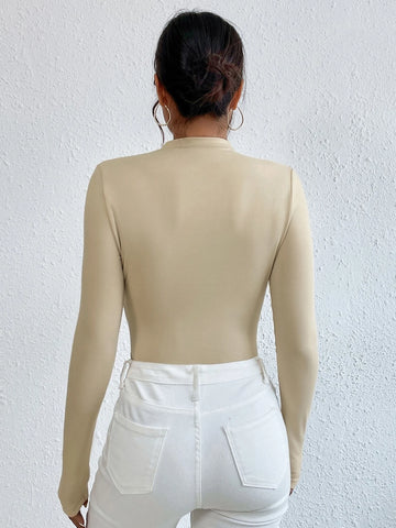 Ruched Slim Fit Bodysuit