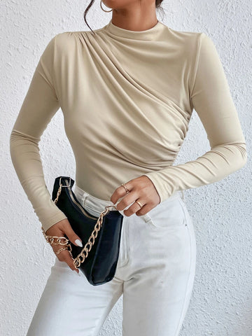 Ruched Slim Fit Bodysuit