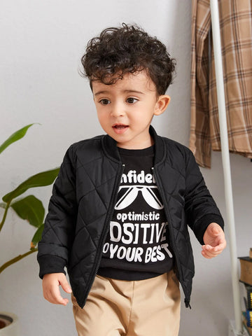 Baby Zip Up Quilted Bomber Jacket