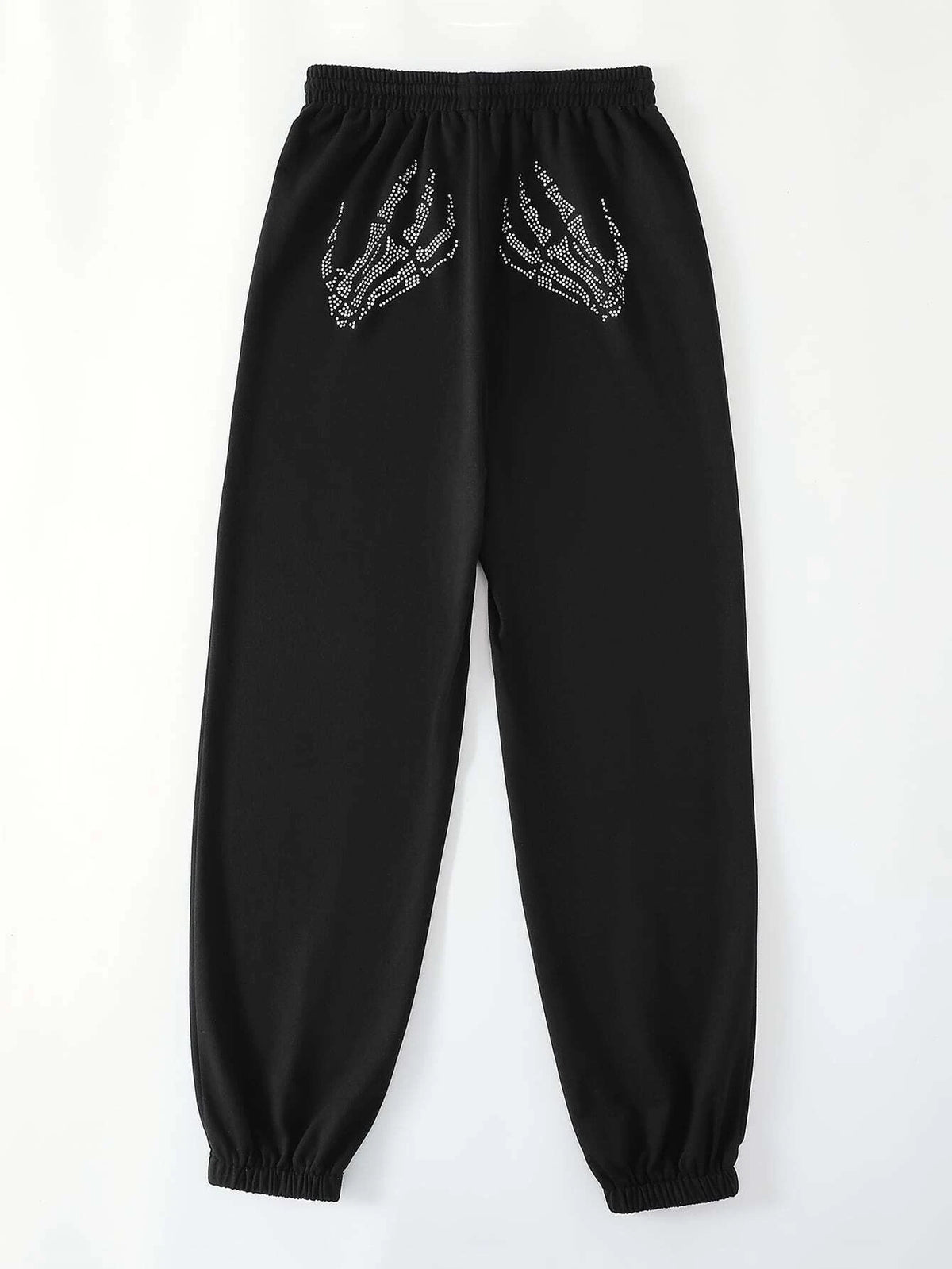 Rhinestone Skeleton Pattern Sweatpants