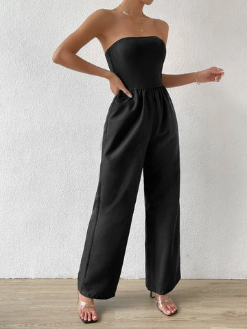 Slant Pocket Tube Jumpsuit