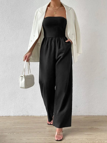 Slant Pocket Tube Jumpsuit