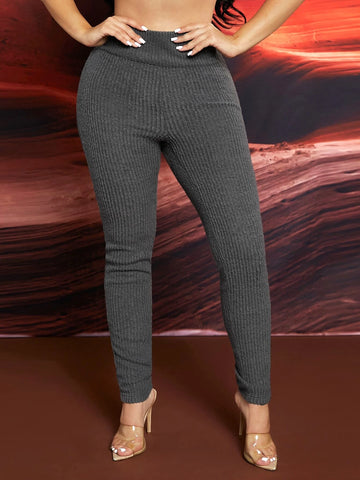 SXY Ruched Rib Knit Leggings